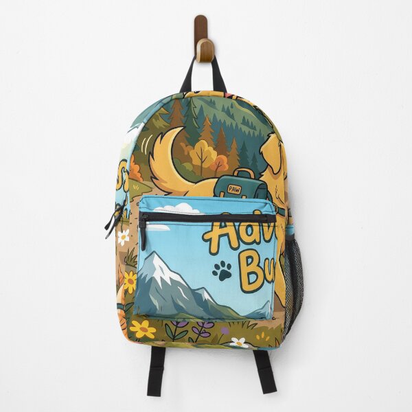 Item preview, Adventure Buddies – Cute Dog and Cat Hiking Cartoon Illustration designed and sold by Furfolkz.