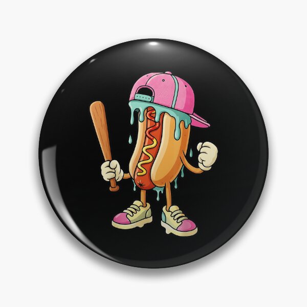 Item preview, Drippy Hot Dog Baseball Cartoon Funny Food Character designed and sold by miaa-artistshop.