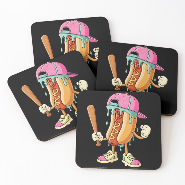 Item preview, Drippy Hot Dog Baseball Cartoon Funny Food Character designed and sold by miaa-artistshop.