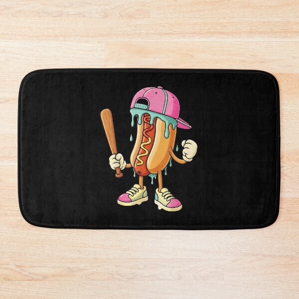 Item preview, Drippy Hot Dog Baseball Cartoon Funny Food Character designed and sold by miaa-artistshop.