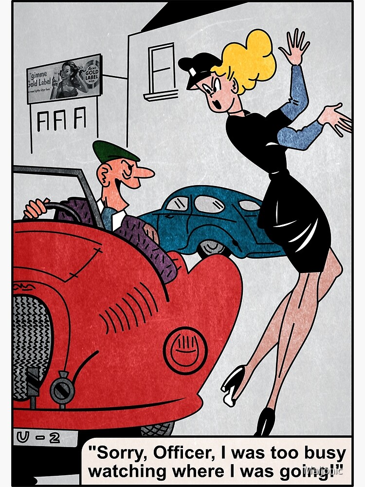 Vintage Funny Joke Retro 1950 S Humor Pin Up Girl Poster By Maljonic Redbubble
