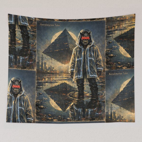 Item preview, Rain-Slicked Chrome - Cyber-Dystopian designed and sold by bapupa.