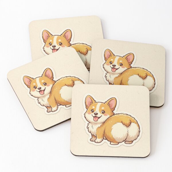 Item preview, Cute Corgi Puppy Cartoon – Adorable Smiling Dog Illustration designed and sold by Furfolkz.