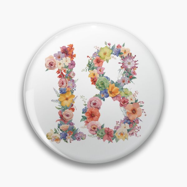 Item preview, 18th birthday flowers  watercolor designed and sold by uunaa.