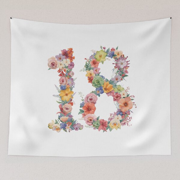 Item preview, 18th birthday flowers  watercolor designed and sold by uunaa.