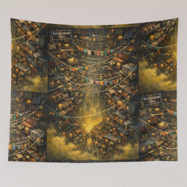 Item preview, The Circuit-Board Slums - Cyber-Dystopian designed and sold by bapupa.