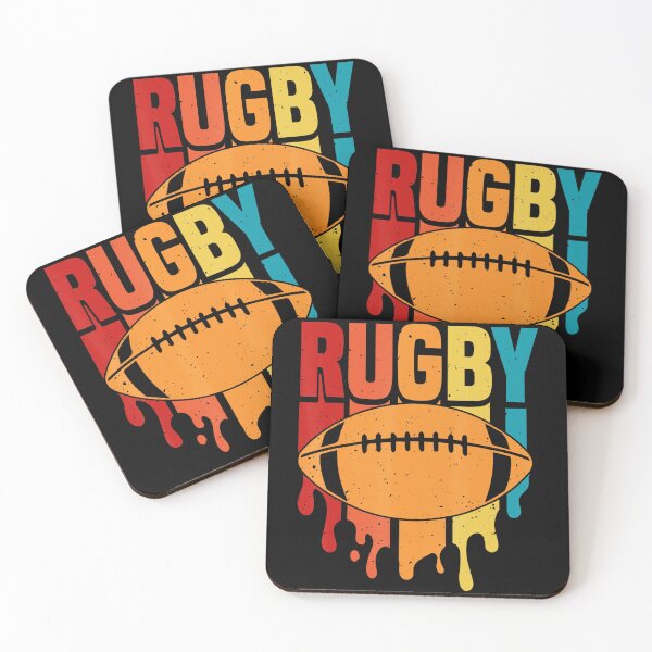 Item preview, Rugby Drip Colorful Ball Retro Style designed and sold by GabrieSketcham.