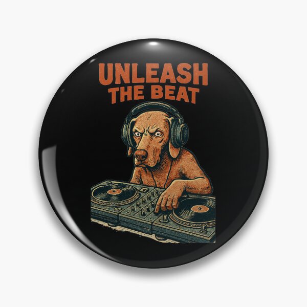 Item preview, Weimaraner DJ: Unleash the Beat – Retro Design designed and sold by Pineapple-Tree.
