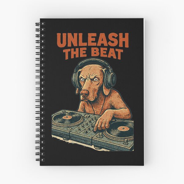 Item preview, Weimaraner DJ: Unleash the Beat – Retro Design designed and sold by Pineapple-Tree.