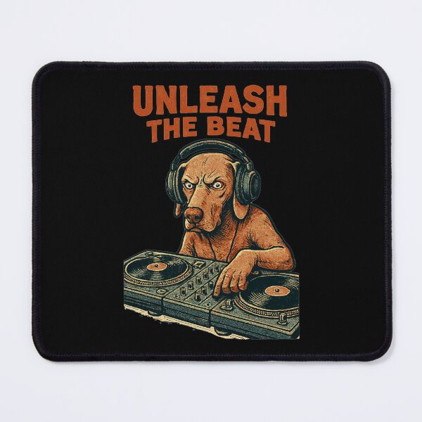 Item preview, Weimaraner DJ: Unleash the Beat – Retro Design designed and sold by Pineapple-Tree.
