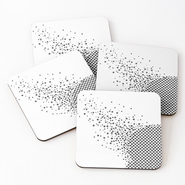 Item preview, Pixel Square Grid Disintegration Digital Blocks Breaking Apart Abstract Scatter Design designed and sold by Dejbar.