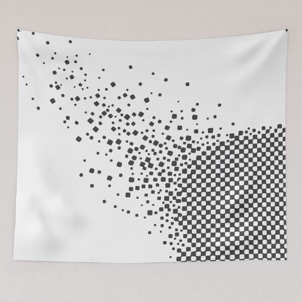 Item preview, Pixel Square Grid Disintegration Digital Blocks Breaking Apart Abstract Scatter Design designed and sold by Dejbar.