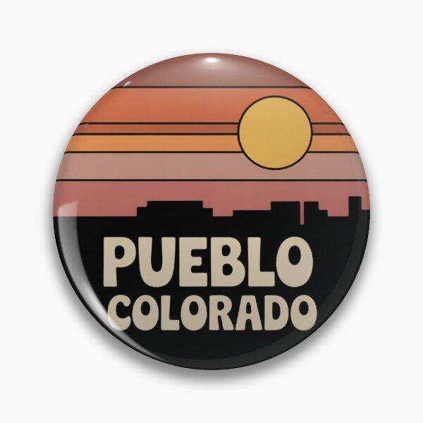 Item preview, Pueblo Colorado: Brown Desert Mesa Sunset Badge designed and sold by CircinusStore.