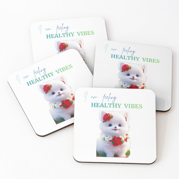 Item preview, I  AM  FEELING  HEALTHY  VIBES  QUOTED  CUTE  PRODUCTS  TO  ATTRACT  GOOD  HEALTH designed and sold by Brewgoodness.