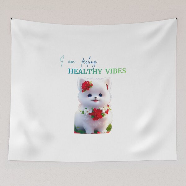 Item preview, I  AM  FEELING  HEALTHY  VIBES  QUOTED  CUTE  PRODUCTS  TO  ATTRACT  GOOD  HEALTH designed and sold by Brewgoodness.