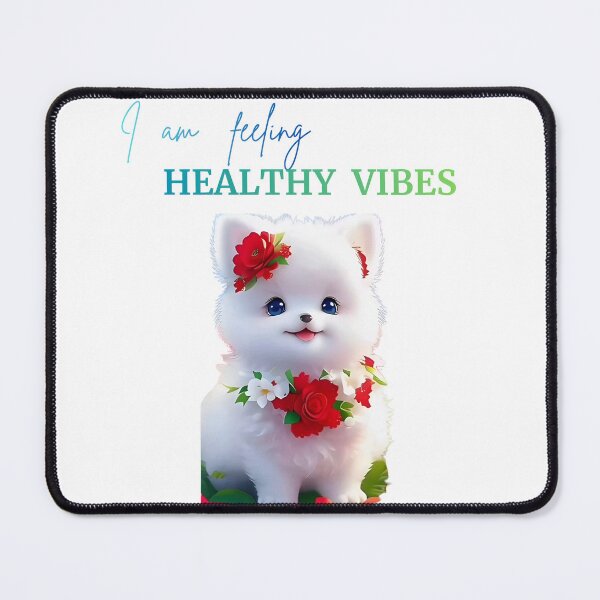 Item preview, I  AM  FEELING  HEALTHY  VIBES  QUOTED  CUTE  PRODUCTS  TO  ATTRACT  GOOD  HEALTH designed and sold by Brewgoodness.