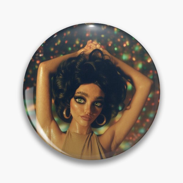 Item preview, Beautiful stylised portrait of a 60's Disco queen dancer girl pinup girl posing designed and sold by Vintage Designs +.