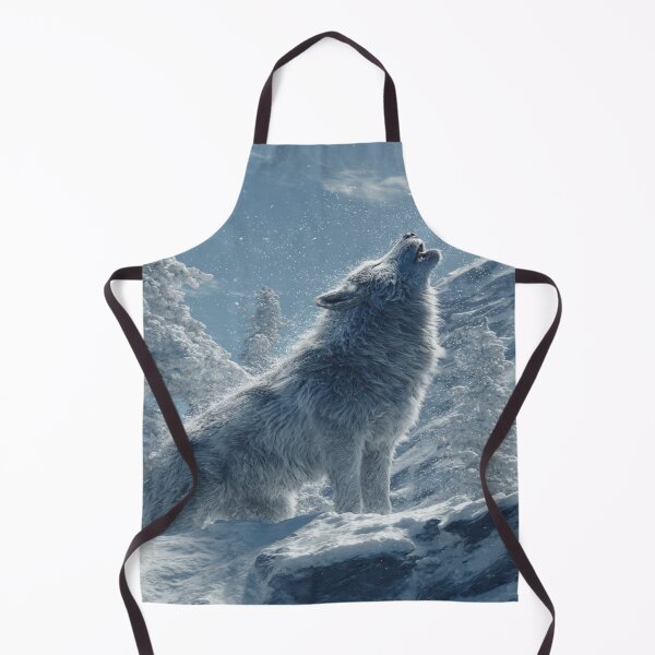 Item preview, Arctic Wolf Howling Snow Mountain Wilderness designed and sold by NicolasGlowArt.