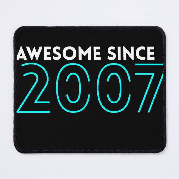 Item preview, Awesome Since 2007 birthday gift idea, born in 2007 original design, limited edition retro birthday gift designed and sold by AstronautMerch.
