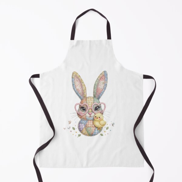 Item preview, Cute Patchwork Easter Bunny with Chick – Spring Pastel Kawaii Design designed and sold by CoolTShirtDesign.