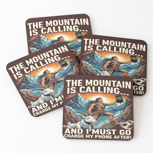 Item preview, Funny Hiking Shirt – “The Mountain Is Calling and I Must Go… Charge My Phone After!” – Outdoor Adventure Humor Tee, Camping & Trekking Shirt designed and sold by Sushikidsntoddlers.