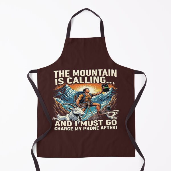 Item preview, Funny Hiking Shirt – “The Mountain Is Calling and I Must Go… Charge My Phone After!” – Outdoor Adventure Humor Tee, Camping & Trekking Shirt designed and sold by Sushikidsntoddlers.