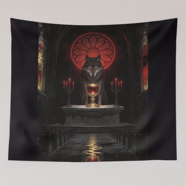 Item preview, Wolf Presides at Dark Sacred Communion Altar designed and sold by GeoWhimsy Studio.