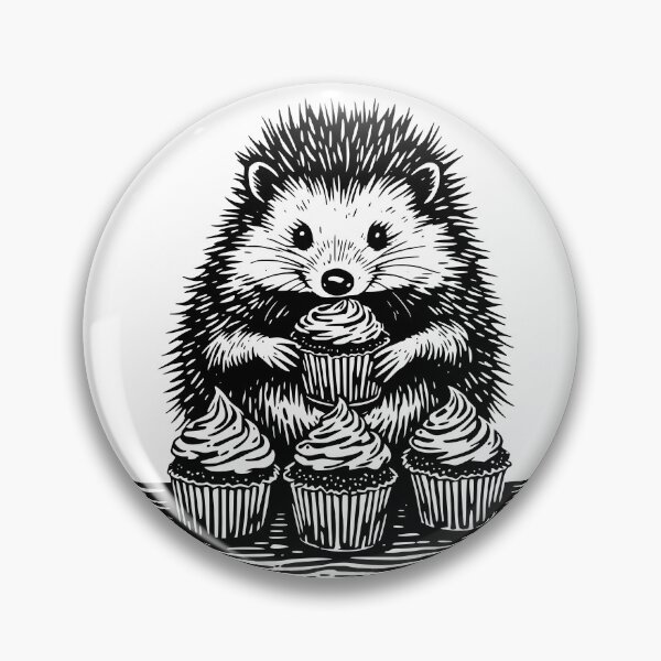 Item preview, Hedgehog Baking Cupcakes designed and sold by YV Designs & Stuff.