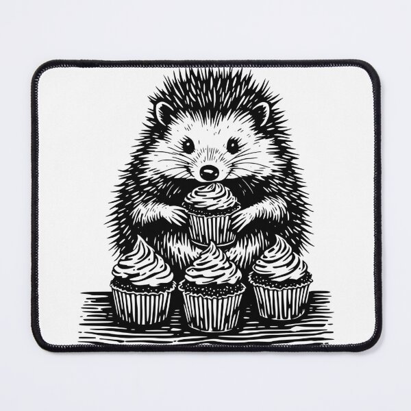 Item preview, Hedgehog Baking Cupcakes designed and sold by YV Designs & Stuff.