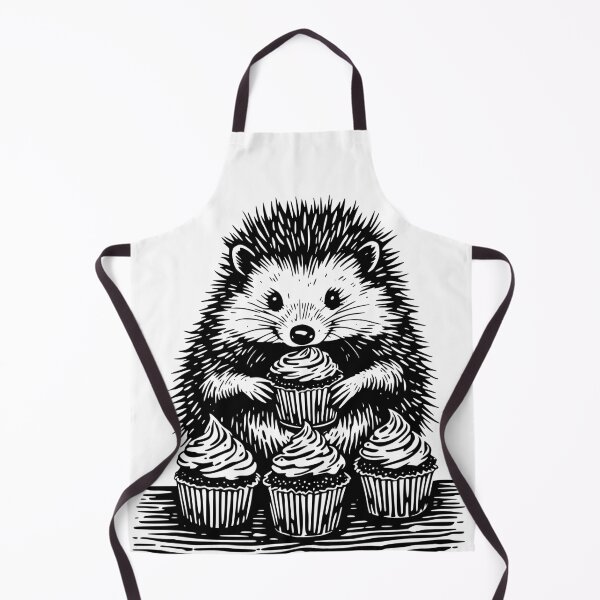 Item preview, Hedgehog Baking Cupcakes designed and sold by YV Designs & Stuff.