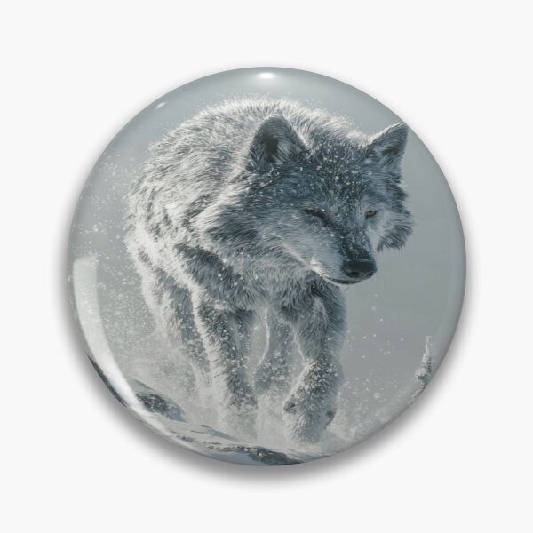 Item preview, Majestic Wolf Winter Snow Wilderness Wildlife designed and sold by NicolasGlowArt.