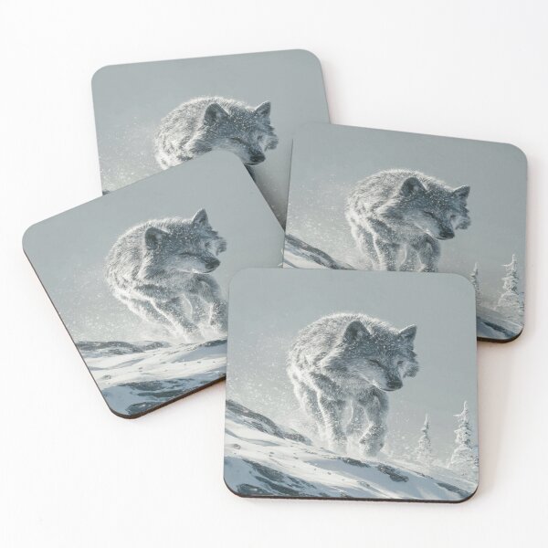 Item preview, Majestic Wolf Winter Snow Wilderness Wildlife designed and sold by NicolasGlowArt.