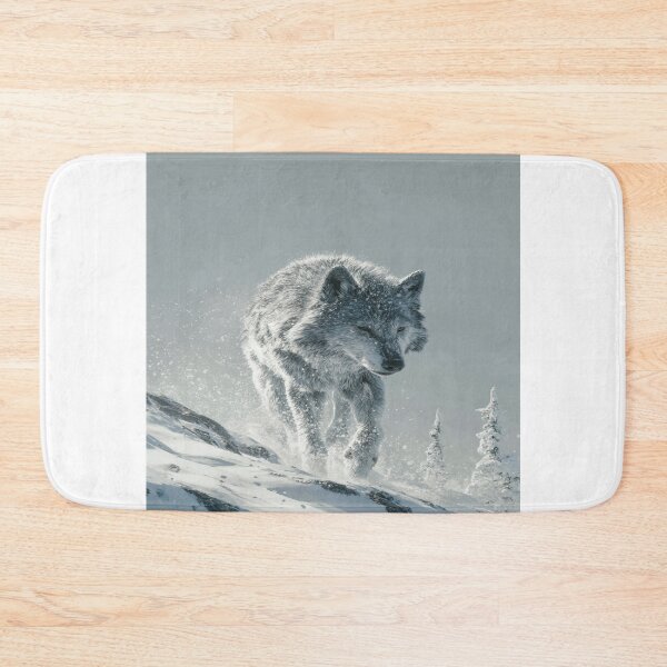 Item preview, Majestic Wolf Winter Snow Wilderness Wildlife designed and sold by NicolasGlowArt.