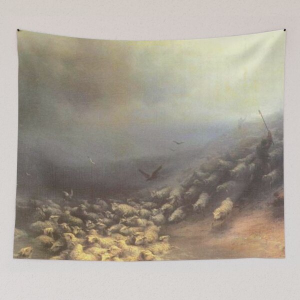 Item preview, Flock of sheep at gale designed and sold by SharonTheFirst.