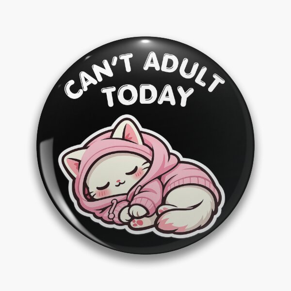Item preview, Can’t Adult Today Lazy Kitty Aesthetic – Funny Introvert Mood, Antisocial Cozy Kitty Meme, Tired Hoodie Kitty Vibe designed and sold by Ladys-Gents.