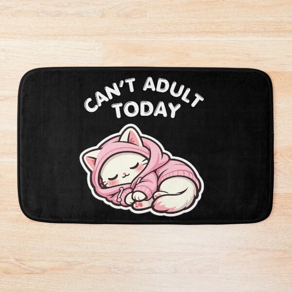 Item preview, Can’t Adult Today Lazy Kitty Aesthetic – Funny Introvert Mood, Antisocial Cozy Kitty Meme, Tired Hoodie Kitty Vibe designed and sold by Ladys-Gents.
