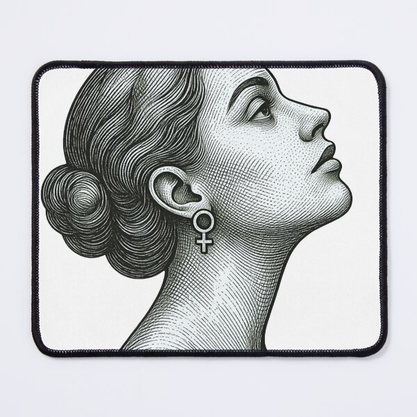 Item preview, Vintage Engraving Feminist Portrait - The Future is Female designed and sold by Mahmut Oğuzhan Güney.
