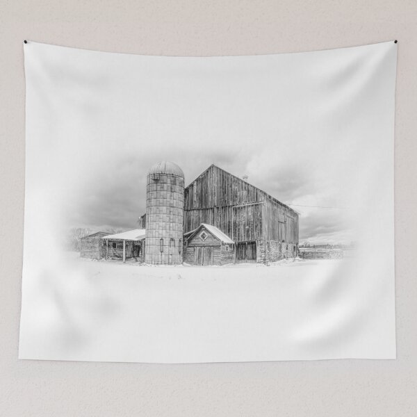 Item preview, Old barn on a winters day - Ferguson Falls, Canada designed and sold by James Cumming.