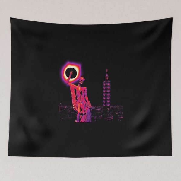Item preview, Digital Collage - Skeleton Under Neon Eclipse designed and sold by R-A Designs.