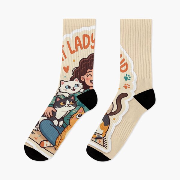 Item preview, Cat Lady and Proud – Cute Cat Mom Illustration with Adorable Kittens designed and sold by Furfolkz.
