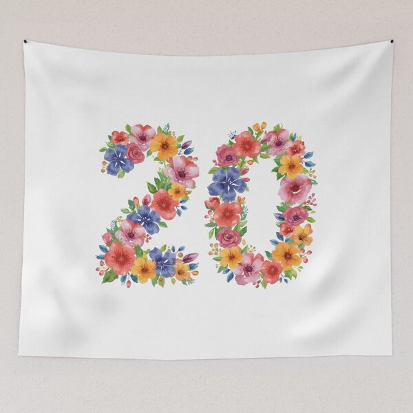 Item preview, 20th birthday flowers  watercolor. designed and sold by uunaa.