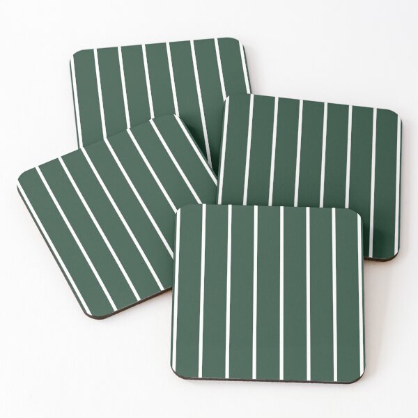 Item preview, Forest Green And White Pinstripe Pattern designed and sold by pattern-archive.