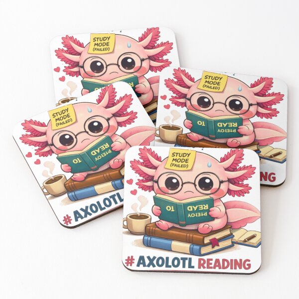 Item preview, Funny Axolotl Reading Book Shirt Cute Study Mode Failed Axolotl Meme Gift for Book Lovers ? designed and sold by Obinne.
