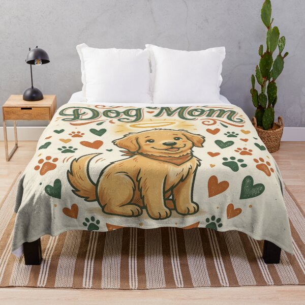 Item preview, Dog Mom – Best Puppy Love Cute Golden Retriever Illustration for Dog Lovers designed and sold by Furfolkz.