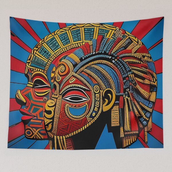 Item preview, Colorful Abstract Mask Design designed and sold by Serene Strokes Art.
