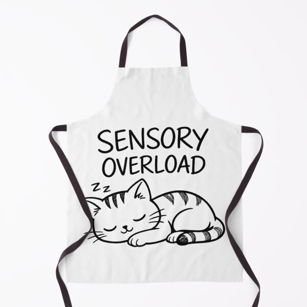 Item preview, Sensory Overload Cat Shirt – Cute Sleeping Cat Line Art – Introvert Anxiety Humor Sticker, Neurodivergent Meme Gift designed and sold by DiamondSkyShirt.
