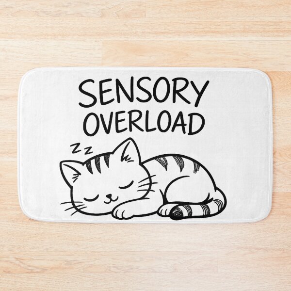 Item preview, Sensory Overload Cat Shirt – Cute Sleeping Cat Line Art – Introvert Anxiety Humor Sticker, Neurodivergent Meme Gift designed and sold by DiamondSkyShirt.