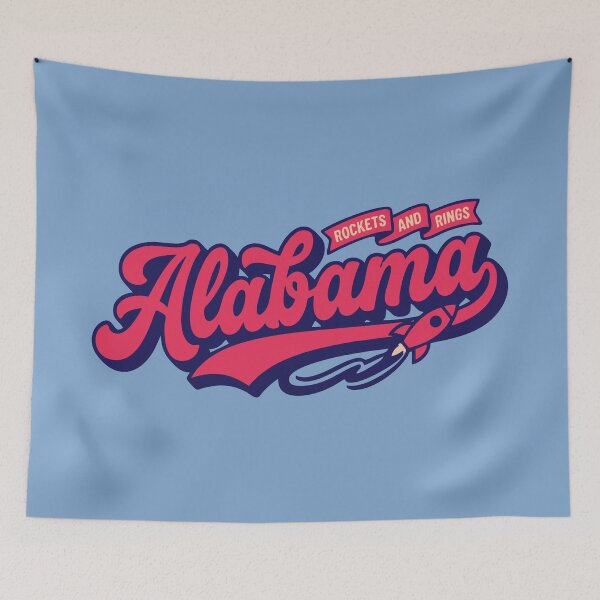Item preview, Vintage Alabama Rockets And Rings Retro Script designed and sold by Cozy-Old-Pub.