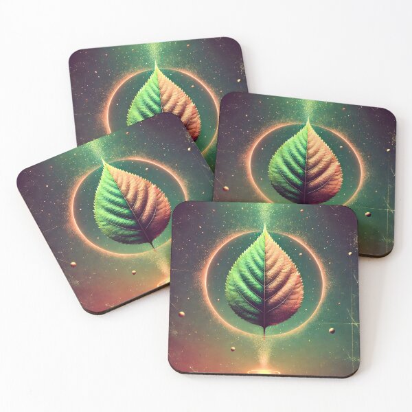 Item preview, Glowing Nature Leaf Cosmic Background designed and sold by Koalangel.