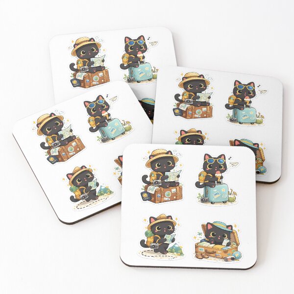 Item preview, Adventures with Cute Black Cat designed and sold by Cat-loveparttime.